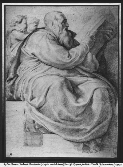 El profeta Zacarías, después de Miguel Ángel Buonarroti (1475-1564) de Peter Paul Rubens